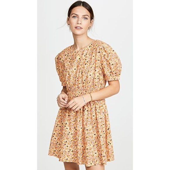 Free People Pennie Honey Combo Floral Mini Dress - Picture 2 of 6